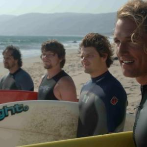 Still of Matthew McConaughey Zachary Knighton Nathan Phillips and Todd Stashwick in Surfer Dude 2008