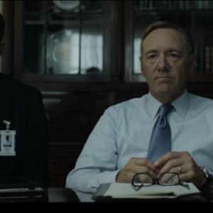 House of Cards still  Kevin Spacey and Reuel Pendleton