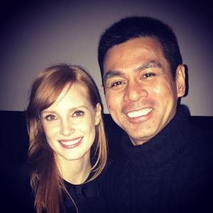 Actress extraordinaire and Oscar nominee Jessica Chastain after the screening of Interstellar in NYC