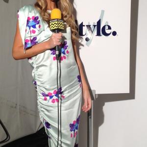 Jackie Miranne Backstage At Mercedes Benz Fashion Week