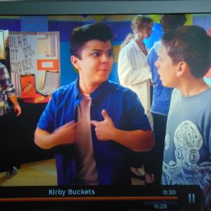 Me again in the Disney XD Show  Kirby Buckets Episode is  Get A Grip Aired July 1st 2015Im center frame topIm Portrait in this shotIm the only one wearing a white Lab CoatI was playing a Science Teacher