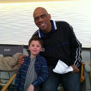 With Kareem Abdul-Jabbar on set of 