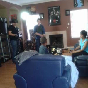 On set behind the scenes of: A sons Love!