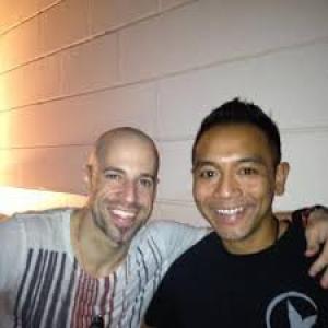 Supporting each other in the photo, Chris Daughtry and Nick P Mendoza III