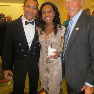 Nick P Mendoza III with Tampa Bay Rays Announcer Dick Crippen