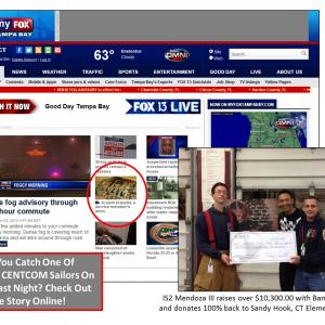 FOX13 News Interview with Bands For Arms Owner Nicanor P Mendoza III and donation of 1030000 to Sandy Hook Elementary School Relief Fund