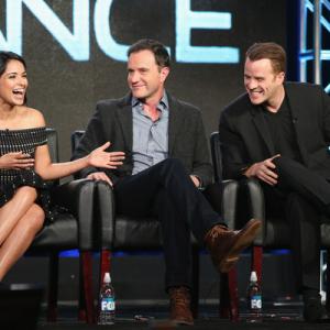 (L-R) Actors Dilshad Vadsaria, Tim DeKay and Rob Kazinsky speak onstage during the 'Second Chance' panel discussion at the FOX portion of the 2015 Winter TCA Tour at the Langham Huntington Hotel on January 15, 2016 in Pasadena, California