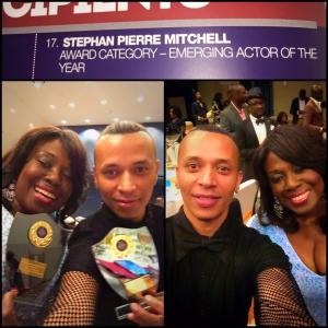 Stephan Pierre Mitchell and Ellen Thomas winners at International Achievement Recognition Awards (12-09-2015)