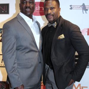 Richard Olivier Jr with legendary african american hollywood actor Clifton Powell who starred in a hit film entitled RAY With Jamie Fox