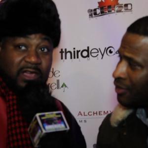 Celebrity Host  Executive Producer Writer Actor  Director of The Rhyme Impersonator Show Richard Oliver Jr with celebrity rapper Ghostface Killah from the famed rap group Wu Tang Clan