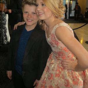 Jake with his sister Cassie Brennan at premiere of her new film The Single Moms Club