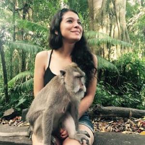 isabella in Ubud Monkey Forest