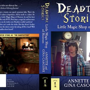 On the cover of Deadtime Stories book with Jonte