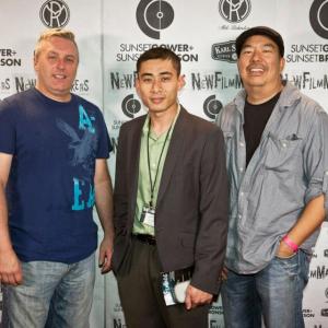 William Ngo, Scott Eriksson, and Michael Kobayashi at New Filmmakers Los Angeles