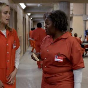 Still of Darlene Dues and Taylor Schilling in Orange is the New Black Thirsty Bird 2014