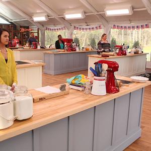 Still of Effie D. Sahihi, Jeremy Cross, Francine Bryson, James Reddick, Elaine Francisco, Brian Emmett and Whitney Appleton Beery in The American Baking Competition (2013)