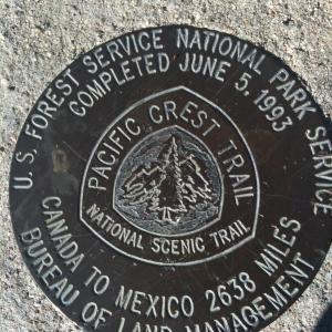 Pacific Crest Trail Geo marker at soledad cyn