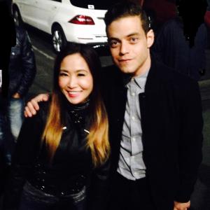 Tracy McNulty and Rami Malek at Mr Robot Event