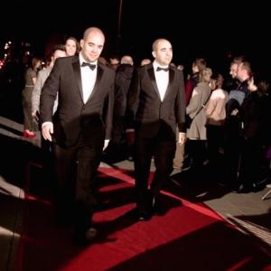 Rhys Horler and Gerald Horler on the Red Carpet at BAFTA Cymru 2014
