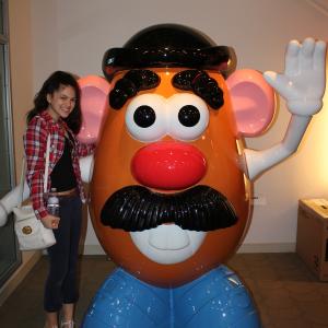 Fallon at the network visiting with Mr Potato Head