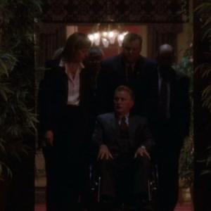 Still of Martin Sheen and Allison Janney in The West Wing 1999