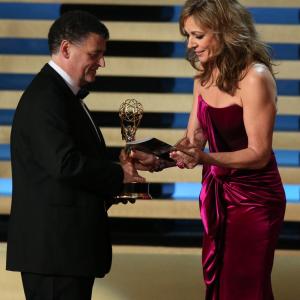 Allison Janney and Steven Moffat at event of The 66th Primetime Emmy Awards (2014)