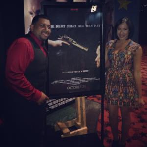 At the premier of the debt that all men pay with the producer,writer and actor Aaron Abelto