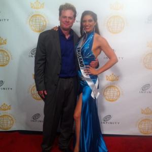 At Miss Universe contest Beverly hills CA. W/ dear friend and ever so talented Miss England, Cat LaCohie.