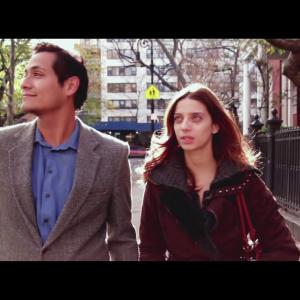 Jaime Zevallos and Angela Sarafyan still from the feature film Me You and Five Bucks