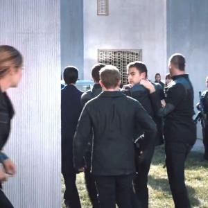 Jordan Miczek Shailene Woodley Theo James and Matt Lefevour in Divergent