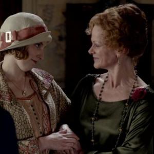 Still of Samantha Bond and Laura Carmichael in Downton Abbey (2010)
