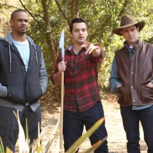 Still of Max Greenfield, Damon Wayans Jr. and Jake Johnson in New Girl (2011)