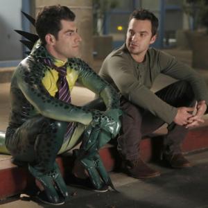 Still of Max Greenfield and Jake Johnson in New Girl 2011
