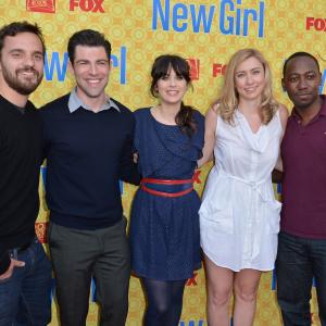 Zooey Deschanel Max Greenfield Lamorne Morris Elizabeth Meriwether and Jake Johnson at event of New Girl 2011