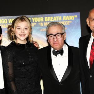 Martin Scorsese, Ben Kingsley, Chloë Grace Moretz and Asa Butterfield at event of Hugo isradimas (2011)