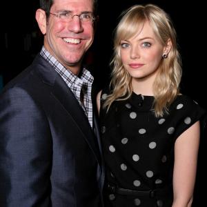 Emma Stone and Rich Ross
