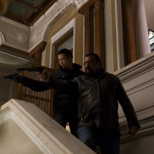 Still of Steven Seagal and Byron Mann in Absolution 2015