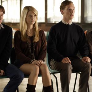 Still of James McAvoy Benedict Cumberbatch Elaine Tan and Alice Eve in Starter for 10 2006