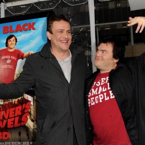 Jack Black and Jason Segel at event of Guliverio keliones (2010)