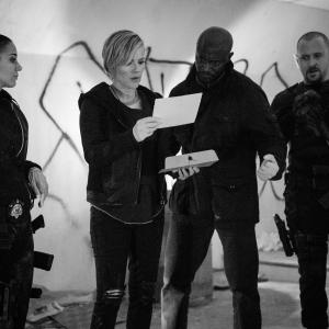 Still of Emmanuelle Chriqui Taye Diggs Kathleen Robertson and AJ Buckley in Murder in the First 2014