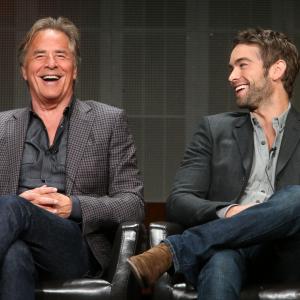 Don Johnson and Chace Crawford at event of Blood & Oil (2015)