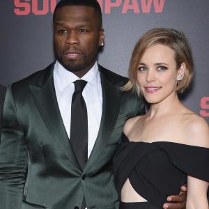 Rachel McAdams and 50 Cent at event of Southpaw 2015