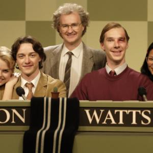 Still of Mark Gatiss, James McAvoy, Benedict Cumberbatch, Elaine Tan and Alice Eve in Starter for 10 (2006)