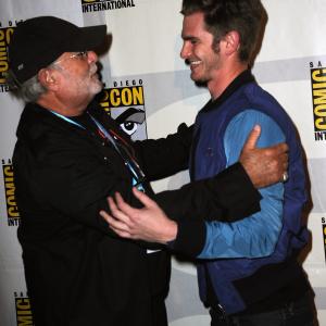 Avi Arad and Andrew Garfield at event of Metallica Through the Never 2013