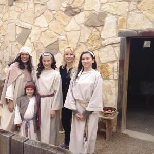 On set The Passover Experience with cast and Director