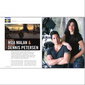 My clients Director Dennis Petersen and Actress Moa Malan in a 4pg spread in Hollywood Weekly Magazine May issue 2015