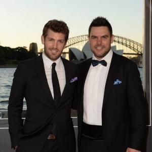 Tim Ross and Ben Mingay at the Sydney premiere of Aida