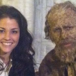 Martin Palmer and Brytnee Ratledge on the set of The Sixth Gun