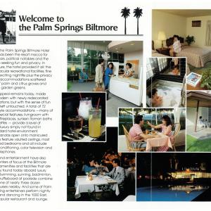 Rack brochure model for Palm Springs Biltmore Hotel