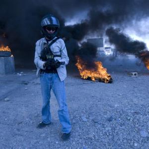 Matthew VanDyke filming Warzone Bikers in Iraq